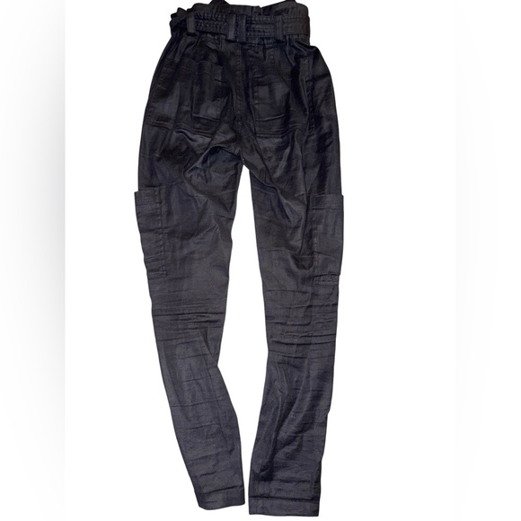 A.L.C. Women's Black Lee Lien Paper bag Cargo Pants - Picture 6 of 13